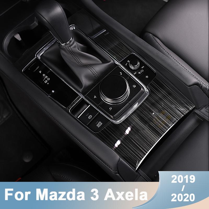Stainless Steel Car Interior Water Cup Holder Frame Cover Trim Decoration Sticker For Mazda 3 Axela   BP Accessories