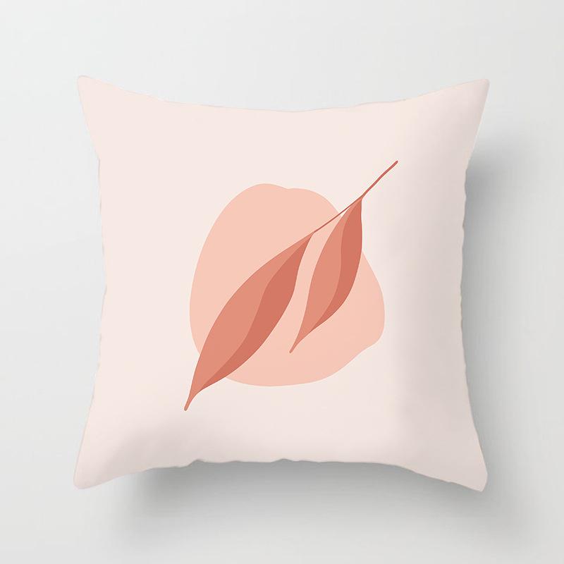 Einfache frische rosa geometrische Mond-Print-Muster Kissenbezug Haus Wohnzimmer Sofa Dekoration Kissen Kissenbezug