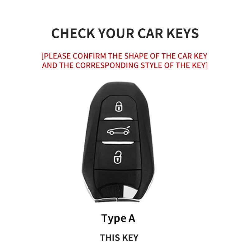 Leather Car Key Case Cover for Peugeot 308 408 508 Citroen C4L C6 C3-XR Picasso DS3 DS4 DS5 Shell Keychain for Peugeot