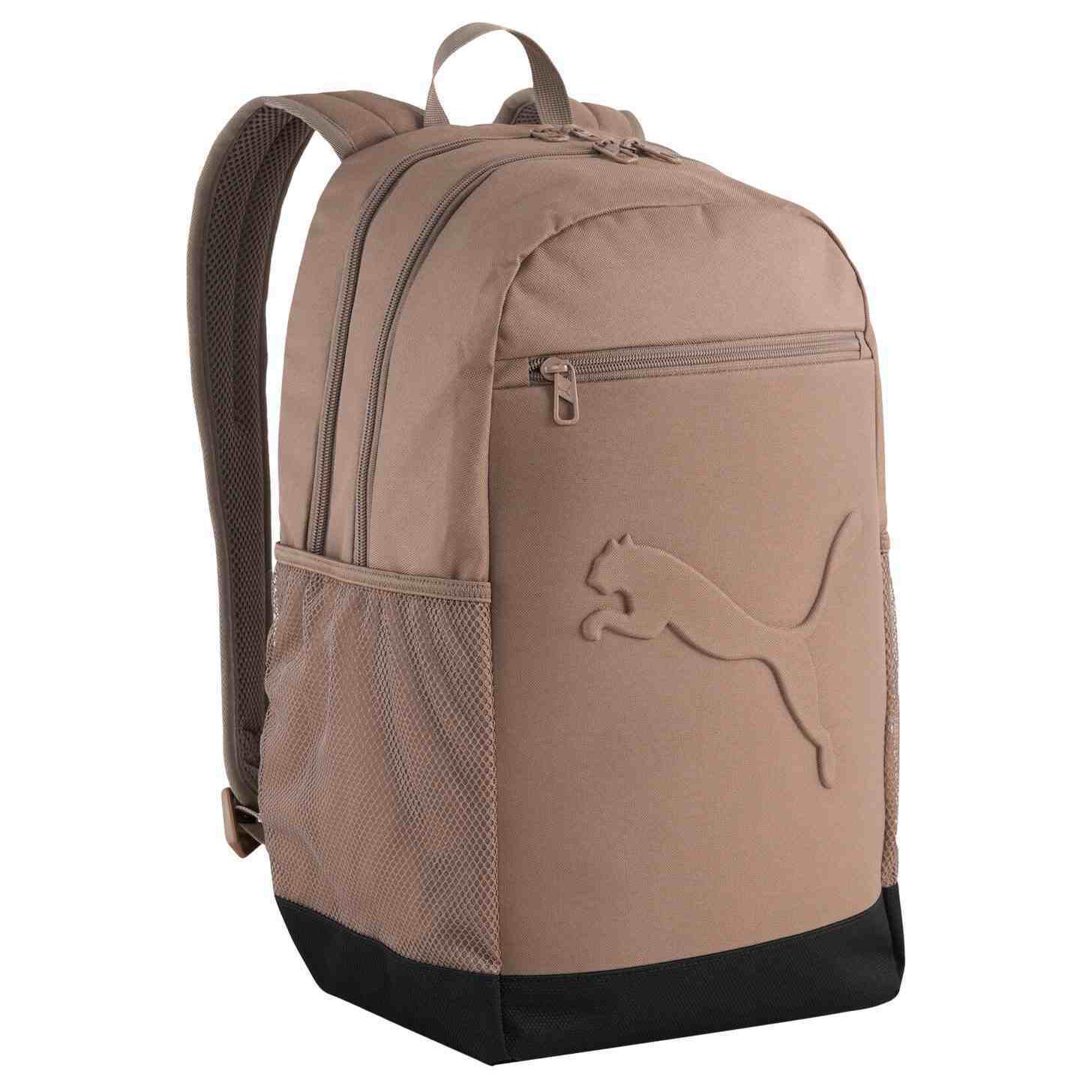 Puma Casual Versatile Fabric Backpack Unisex Backpacks Gray Brown 091153-04 Taupe