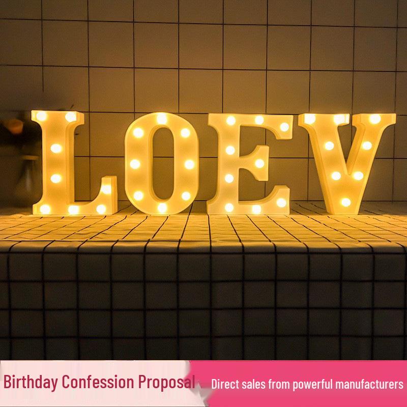 LED Letter Lights: Surprise Birthday, Proposal & Party Decoration