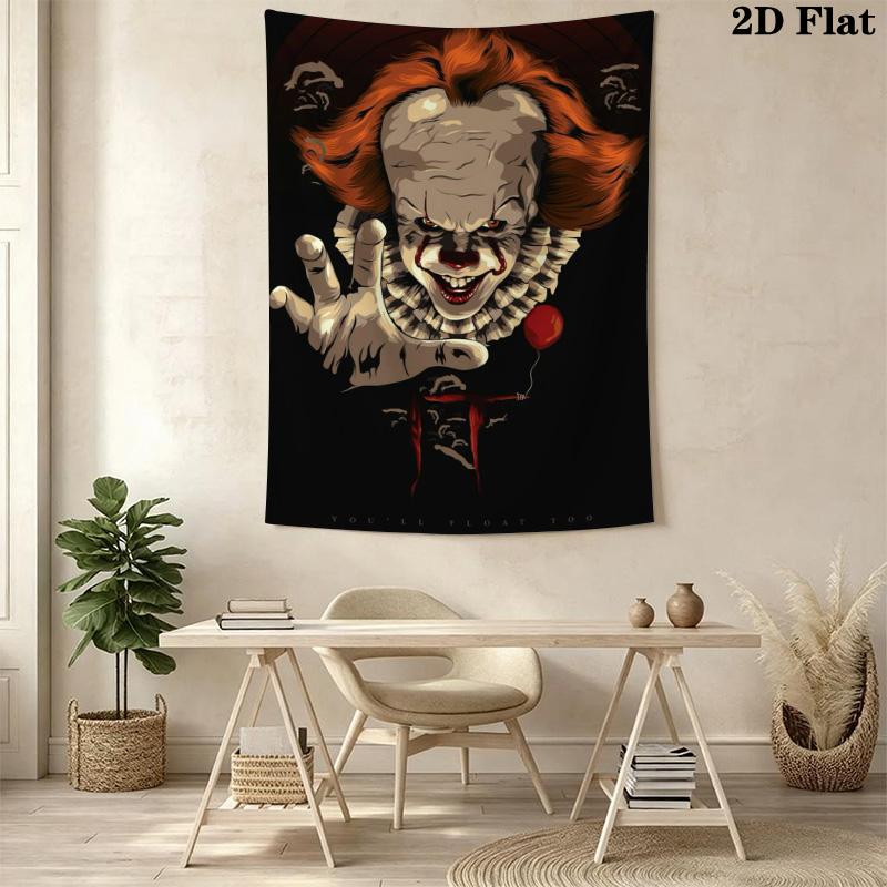 Horror Clown Pattern Home Decor Tapestry, Wall Hanging, Decorative RV Wall Cloth.SGT0917381