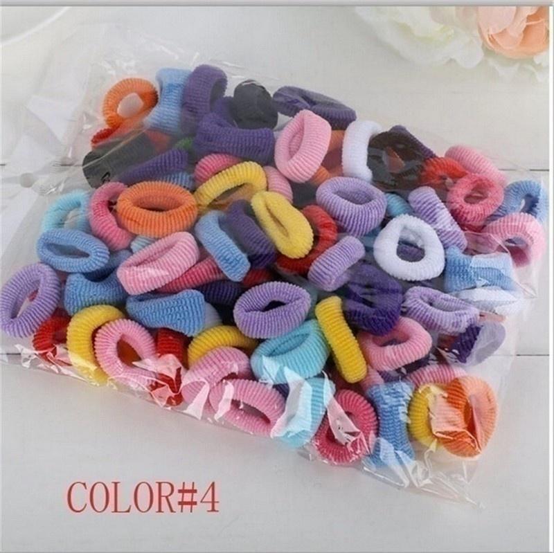 Uklidňující balení 100 ks elastických šňůrek do vlasů pro holčičky v barvě cukrovinek LB35