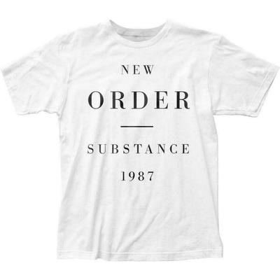 New Order Substance 1987 T-shirt Mens Licensed Rock N Roll Band Retro Tee White