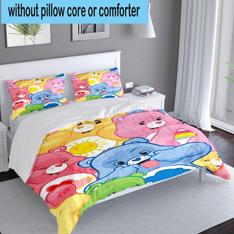 3PCS Love Bears Bedding Set,Including 1pc Duvet Cover And 2pcs Pillowcases Perfect for Bedroom, Dormitory, Large size Fan Christmas gift