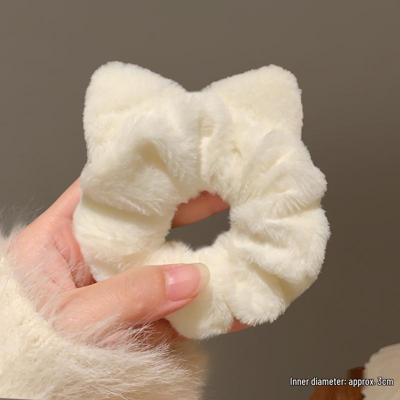 Plush Cat Ear Hair Tie for High Ponytails - Children's Hair Band Accessories