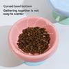 Colorful Ceramic Elevated Cat Bowl, Neck Protect Anti-black Chin Feeding Dish for Cats Kittens