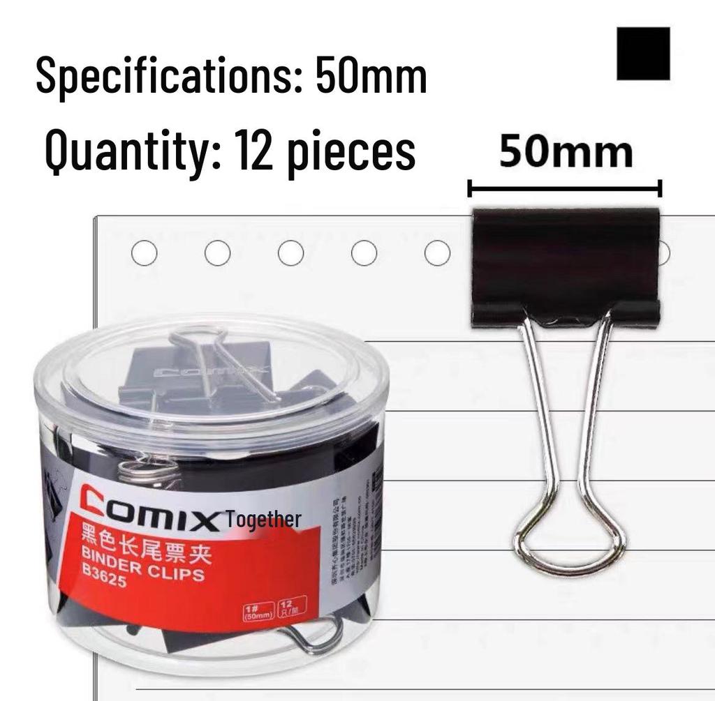 Qixin Swallowtail Clips: Effort-Saving, Colored Metal Clips for Office and Student Use, Available In Large, Medium, Small Sizes