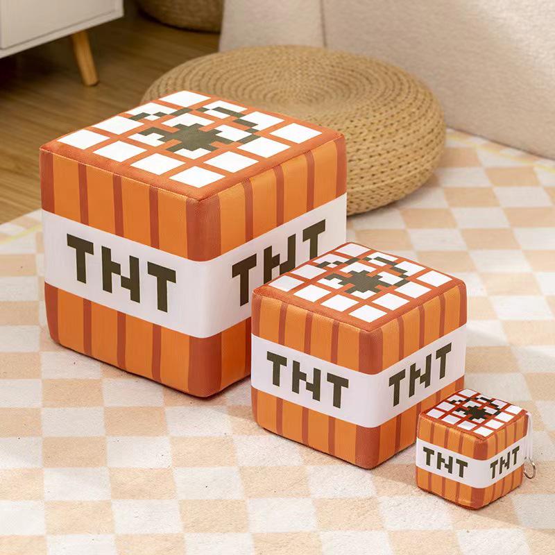 Minecraft Block Plush Doll Pillow - TNT Toy Peripherals