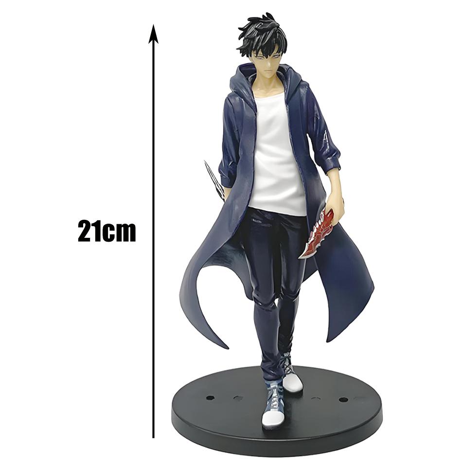 21CM Anime Solo Leveling Shadow King Figure Sung Jinwoo Cheng Xiaoyu Handheld Model Desktop Ornament Anime Collection Model Gift