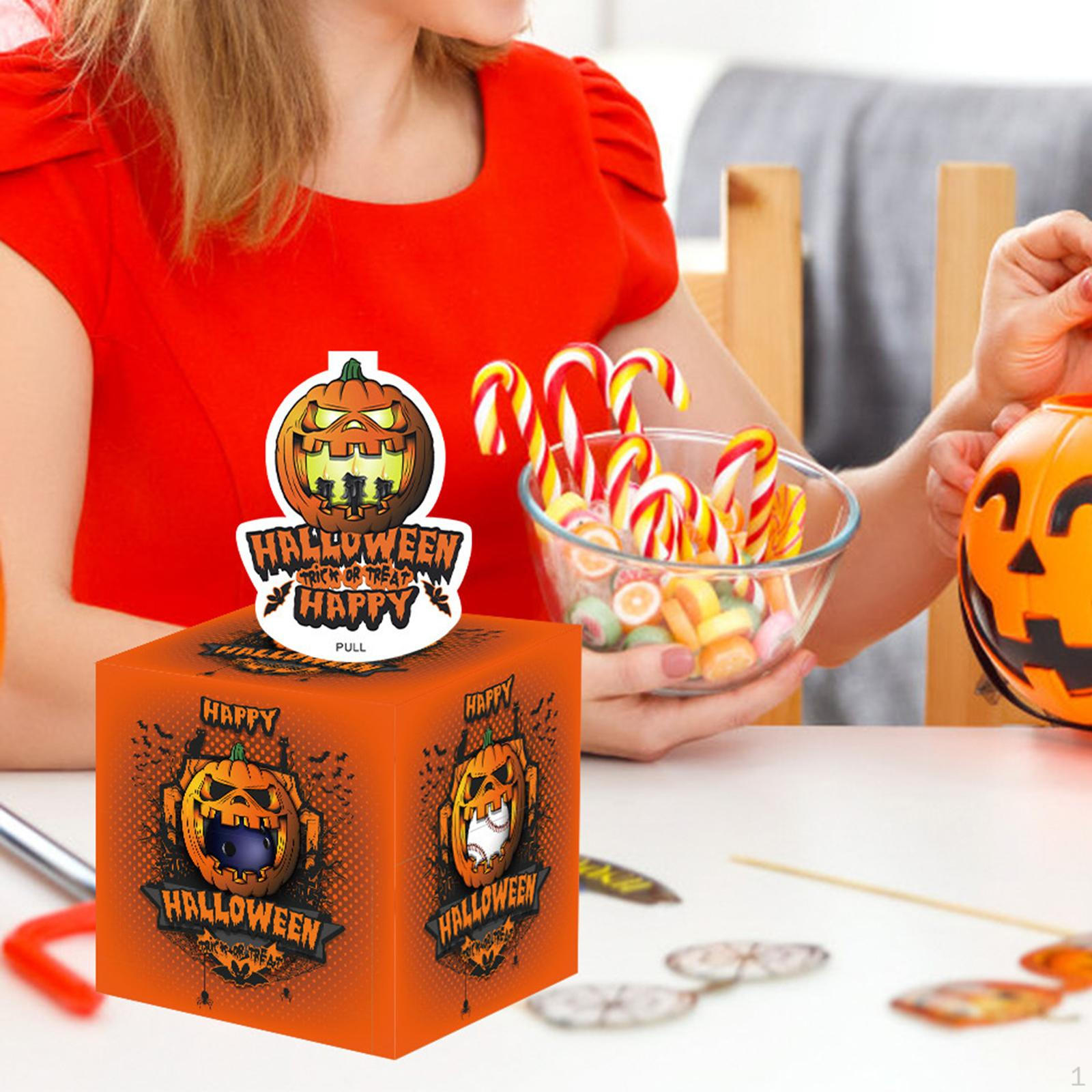 

Хэллоуин Копилка с 50 шт. Прозрачных пакетов Забавный подарок Декоративная Выдвижная