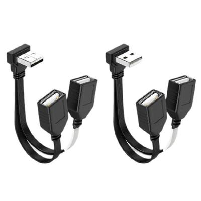 USB Male To Double Female Splitter Extension Cable With Power And Data Support For PC And Automotive Use