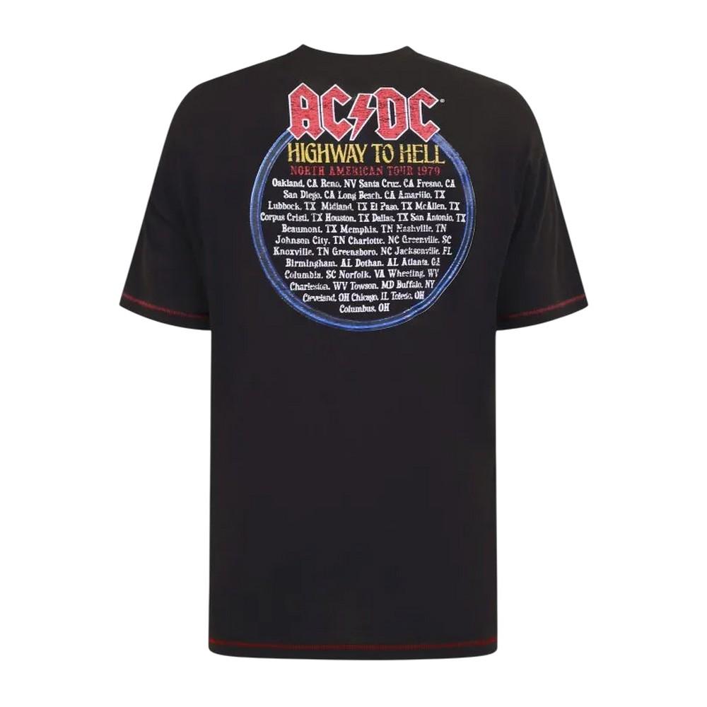 Duke Mens Hugh D555 Highway To Hell AC/DC Crew Neck Kingsize T-Shirt