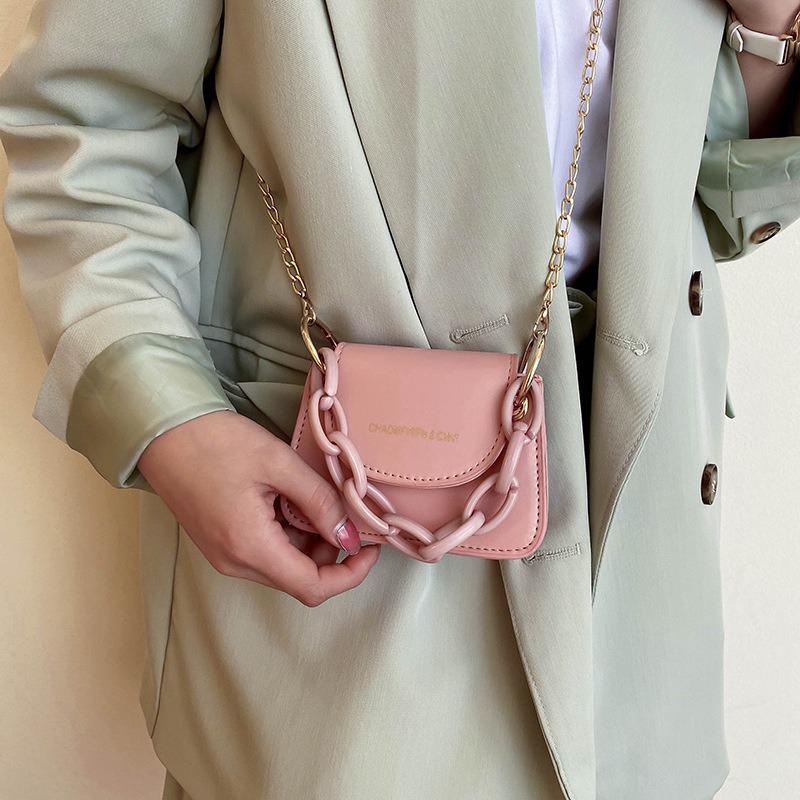 2026 4 Colors sale Korean Mini Jelly Bags, New Acrylic Chain Crossbody Bags, Versatile and Popular Hand-held Women's Bags