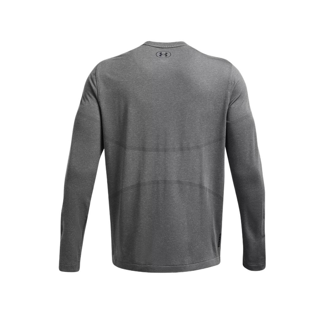 Under Armour Rush Seamless Soft Knit Long Sleeve Quick Dry T-Shirt Men Tops Gray 1379282-025