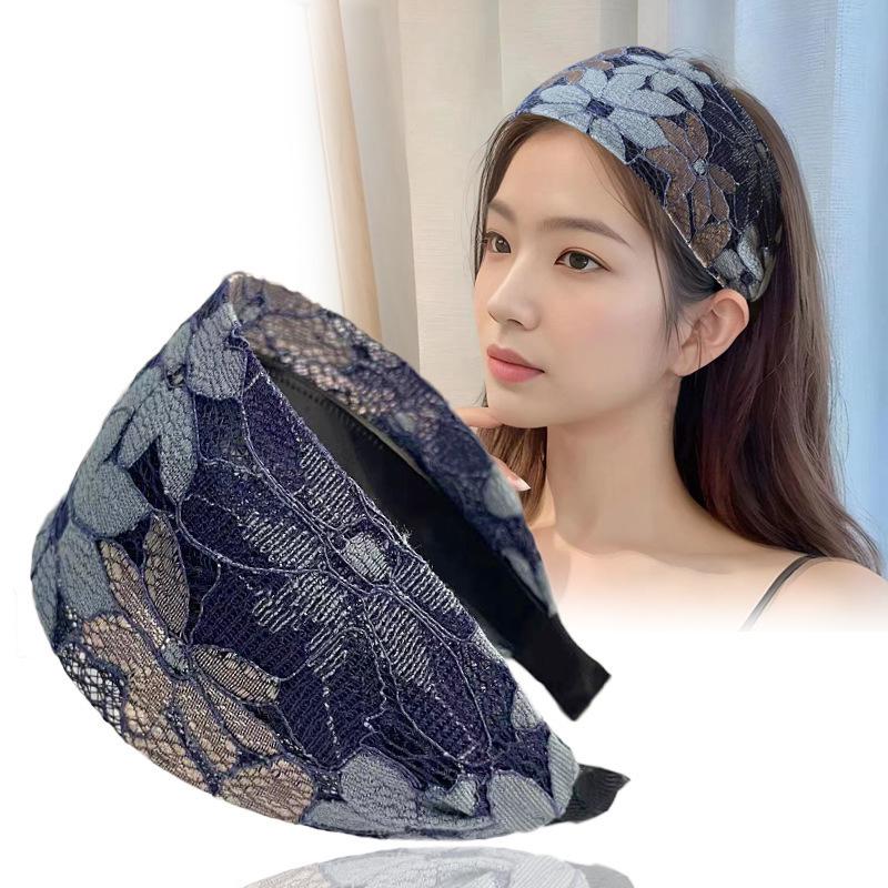 

Женская серая повязка на голову с широким краем: Нескользящая, универсальная накидка для волос и модная заколка.