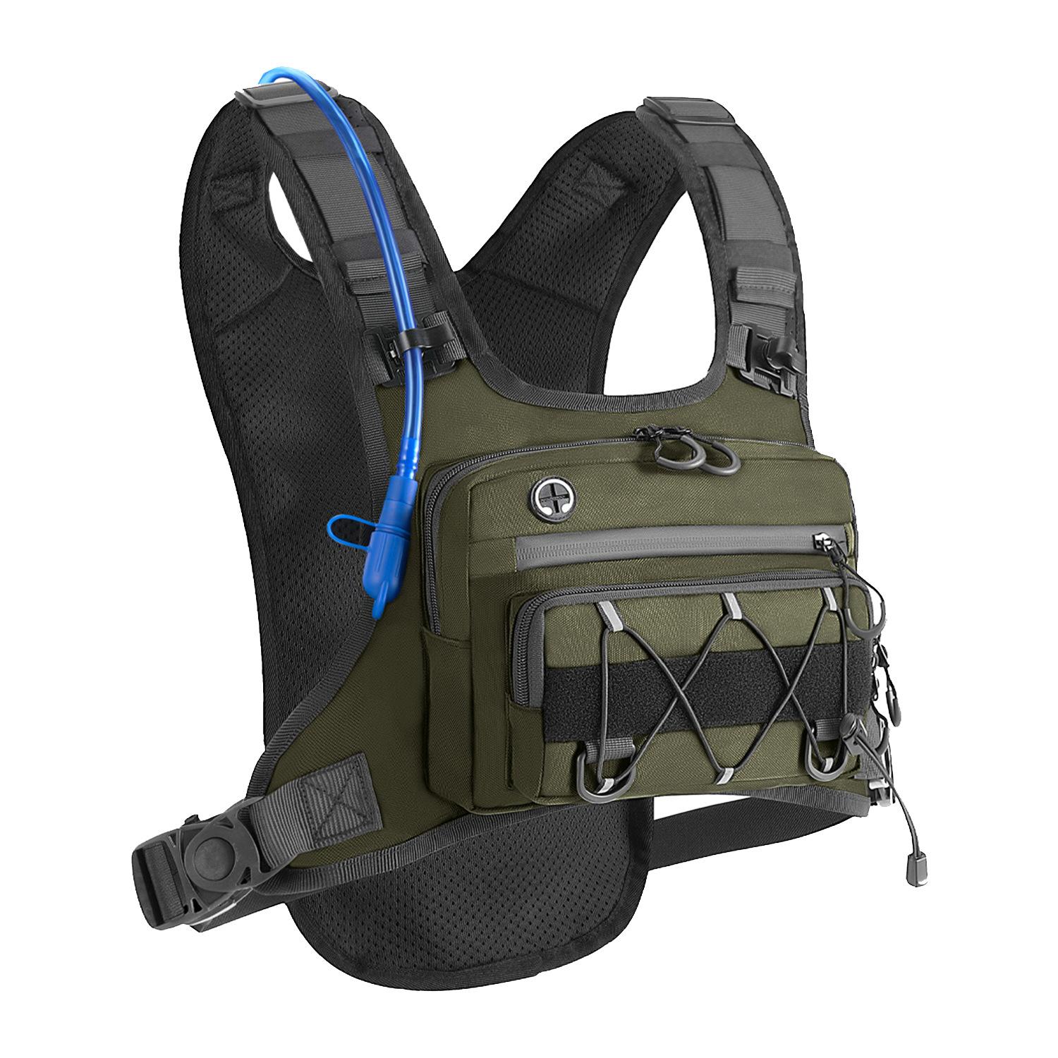 Men Running Bag Outdoor Waterproof Tactical Chest Bags for Mens Trail Running Travel Hiking Bicycle Bags