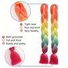 Multi-Color Synthetic Crochet Hair Extensions for Women, 24-Inch,  DIY Hairstyling, Full & Thick Yaki Texture Braids, Ideal for Parties