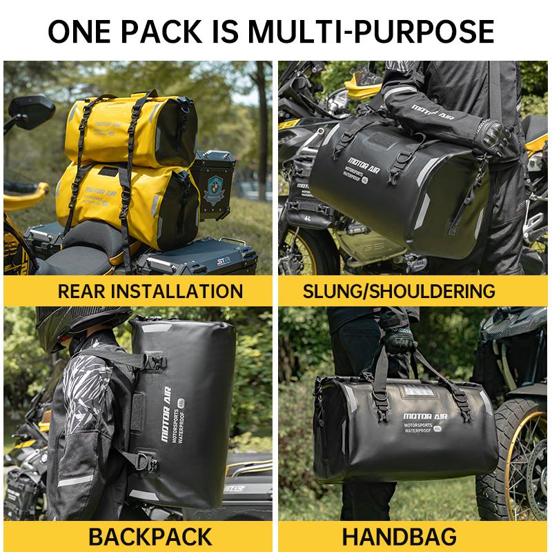 Motor Air 2025  Motorcycle Bag 45l/65l High-capacity Riding Rear Seat Pack Multifunctional Waterproof Outdoor Travel Gears