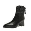 New Style Shoes: Pointed-toe Retro Boots, Chunk-heeled Boots, Women's Ankle Boots, and Slim Boots