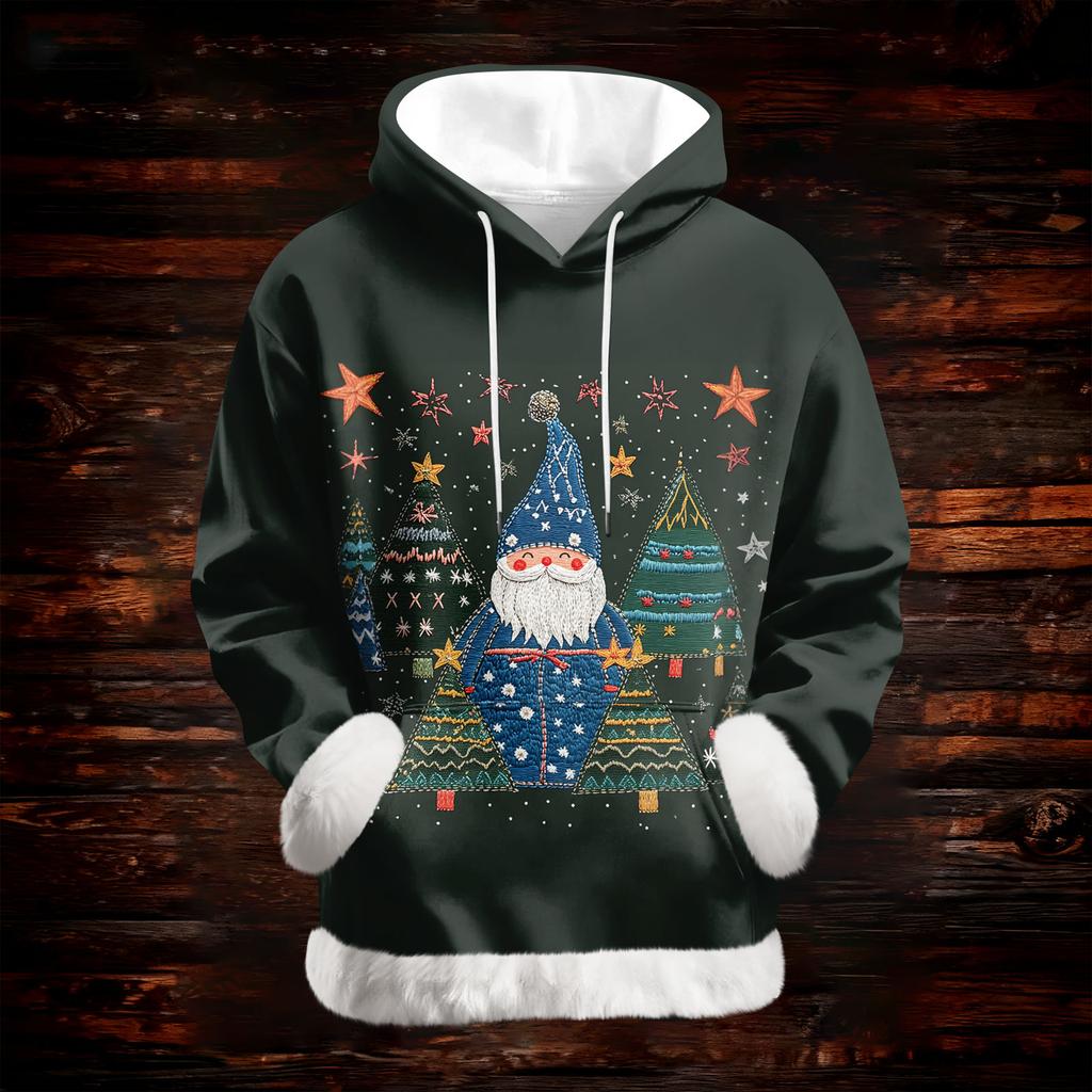 Women's Casual Fashion Print Long Sleeve Hooded Sweatshirt Top