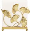 Modern Metal Napkin Holder, Gold Ginkgo Leaves Design Napkin Holder for Tables, Gold Paper Napkin Holder for Bathroom, Kitchen, Dining, Restauran,