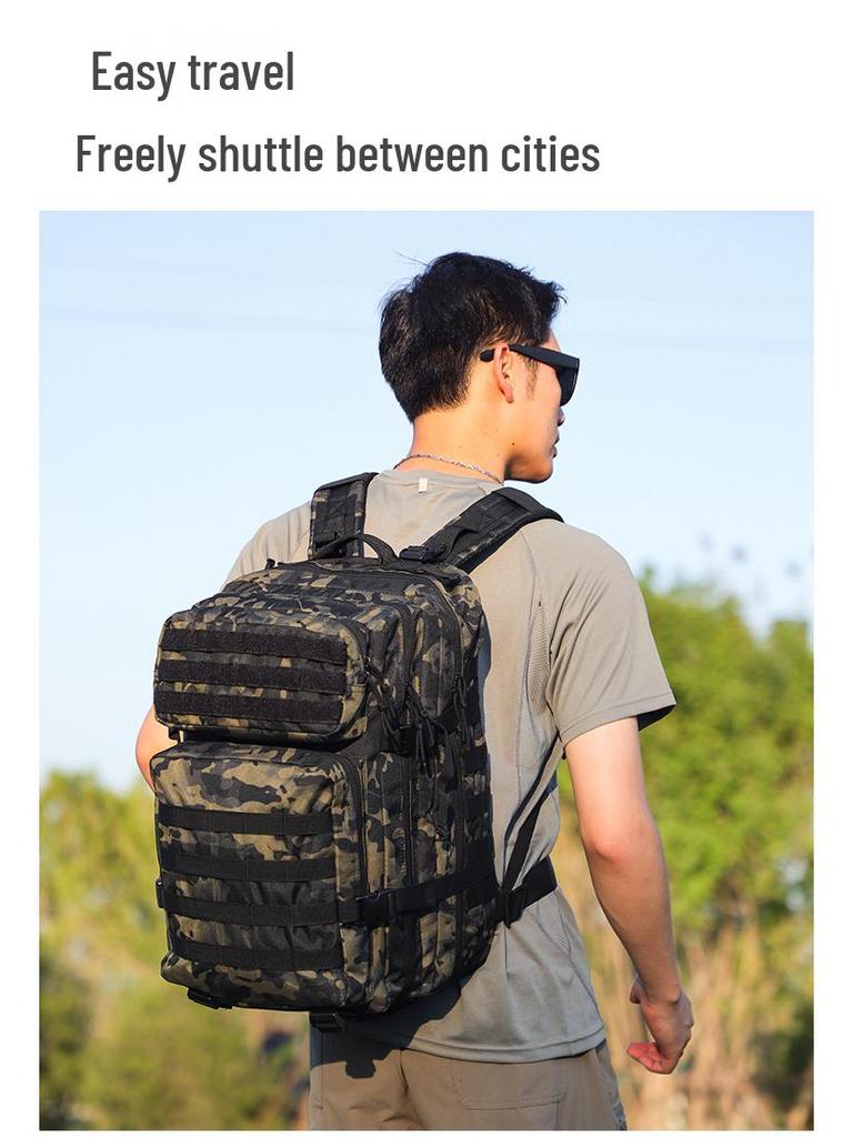45L Camouflage Tactical Assault Backpack: Multifunctional Outdoor Camping & Hiking Rucksack