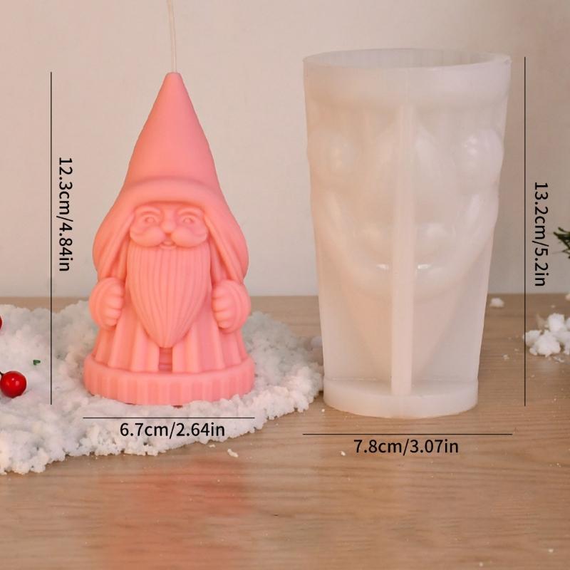 Santa Clause Shaped Silicone Soap Mold DIY Silicone Candle Molds Clay Mould Soap Making Molds Silicone Material for Soap