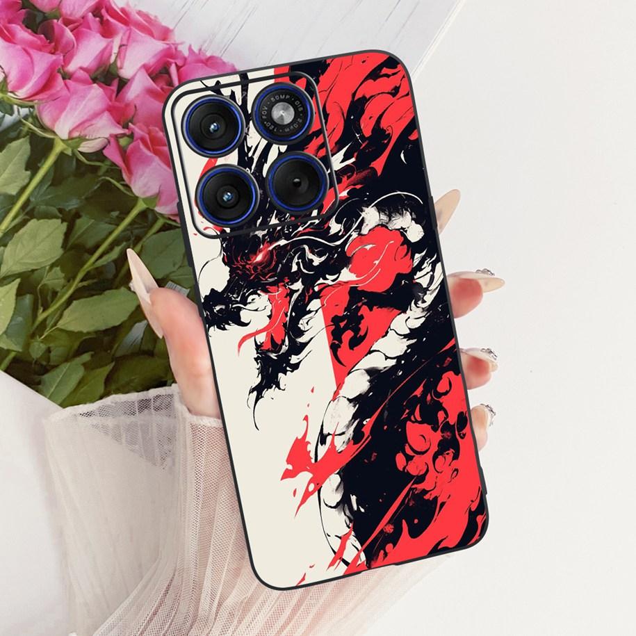 6.7" For Motorola Edge 70 Phone Case Luxury Dragon Cartoon Cover Soft Black Silicone Shell For Motorola Edge70 Moto X70 Air Etui