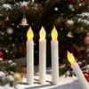 LED Taper Candle Lights, 6pcs Flameless Floating Candles Battery Operated Window Candles LED Taper Handheld Candlesticks