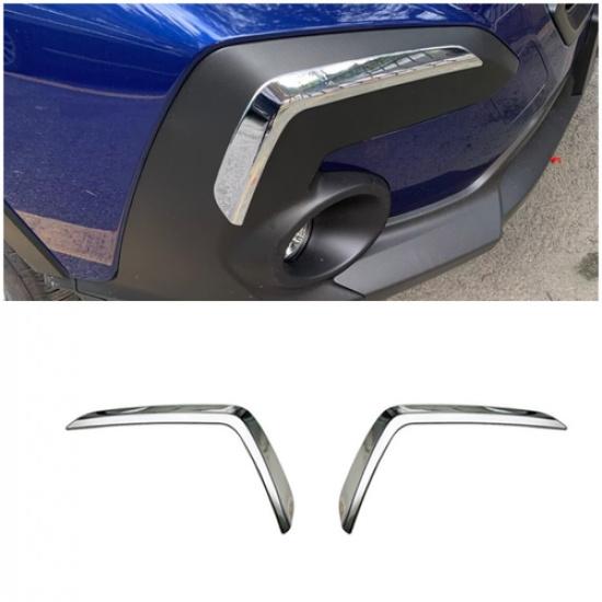 ABS Chrome Front Fog Light Lamp Eyebrow Lid Cover Trim For 2024 Subaru Crosstrek
