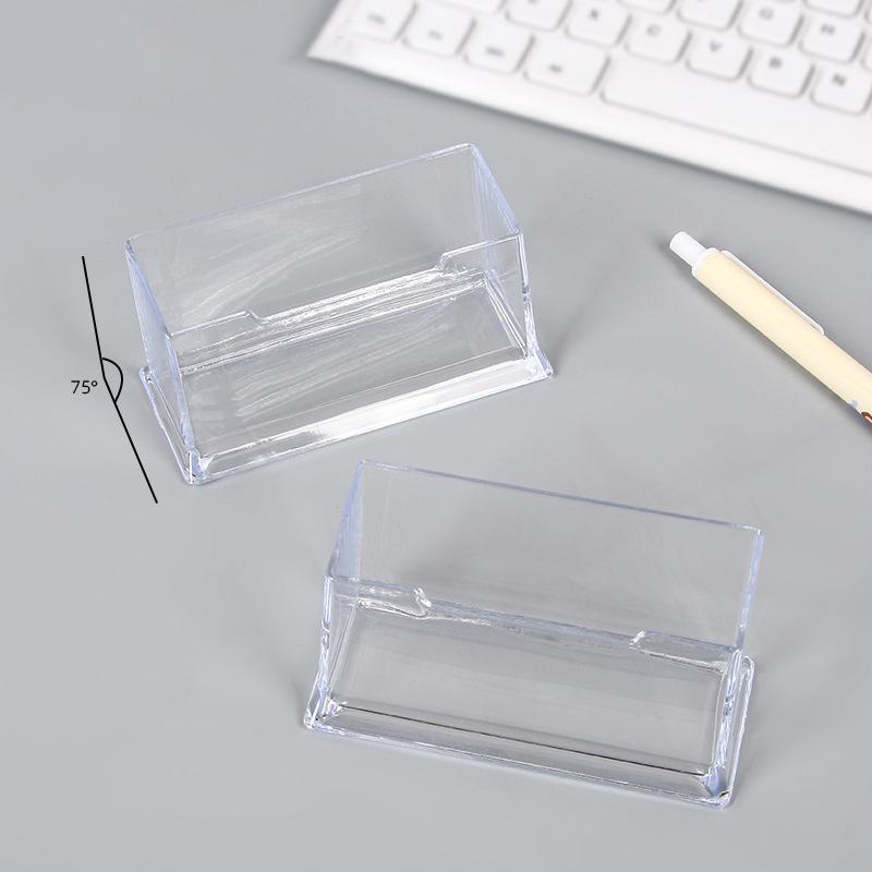 Office Supplies Plastic Business Card Case Creative Transparent Acrylic Desktop Storage Card Case Business Card Holder