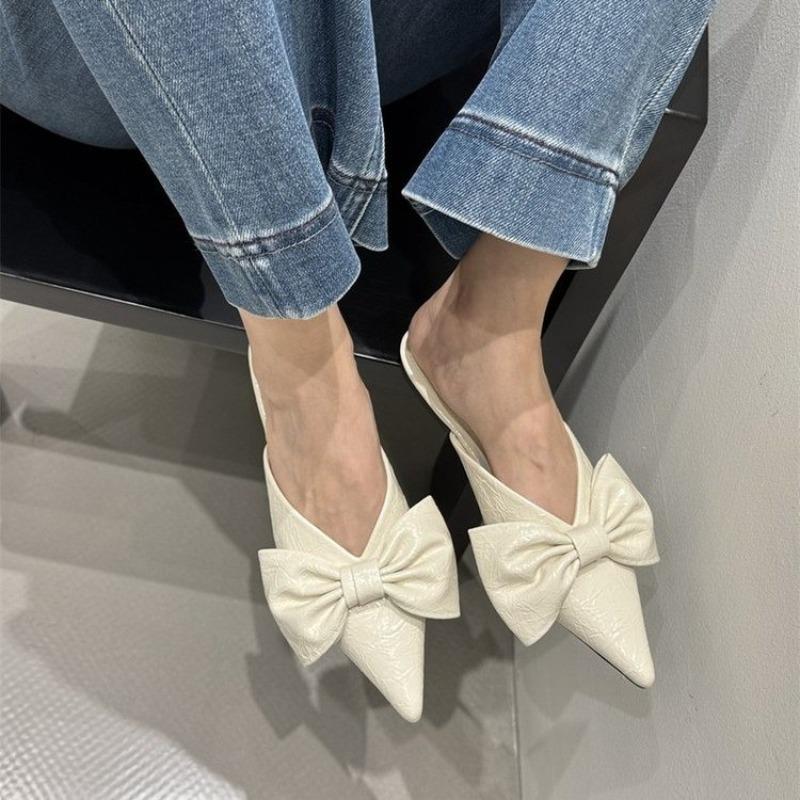 Summer Cover Toe Women Mules Slippers Fashion Shallow Slip On Singbacks Shoes Ladies Elegant Party Dress Slides