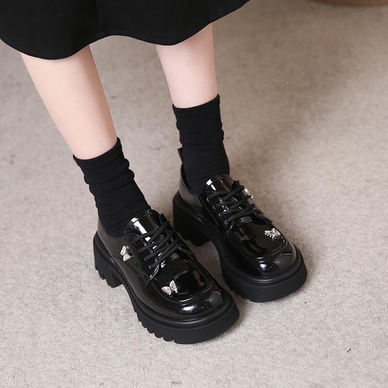 Hot Sale Shoes for Women Mary Janes Women's High Heels Fashion Lace Up Casual Boots Women New Round Toe Platform Heels