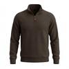 Men's Half-Zip Collared Diamond Quilted Casual Sweatshirt.