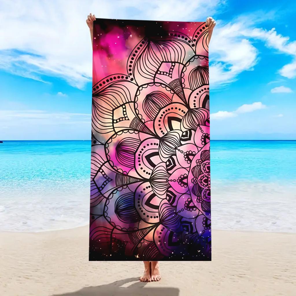 1pc Bohemian Beach Towel, Ultra-fine Fiber Quick Drying Beach Towel, Multifunctional Beach Towel for Beach Swimming and Vacation