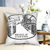 Main Street New PaltzOval Pillow Case Printed Home Soft Throw Pillow New Paltz New York Upstate Suny New Paltz Main