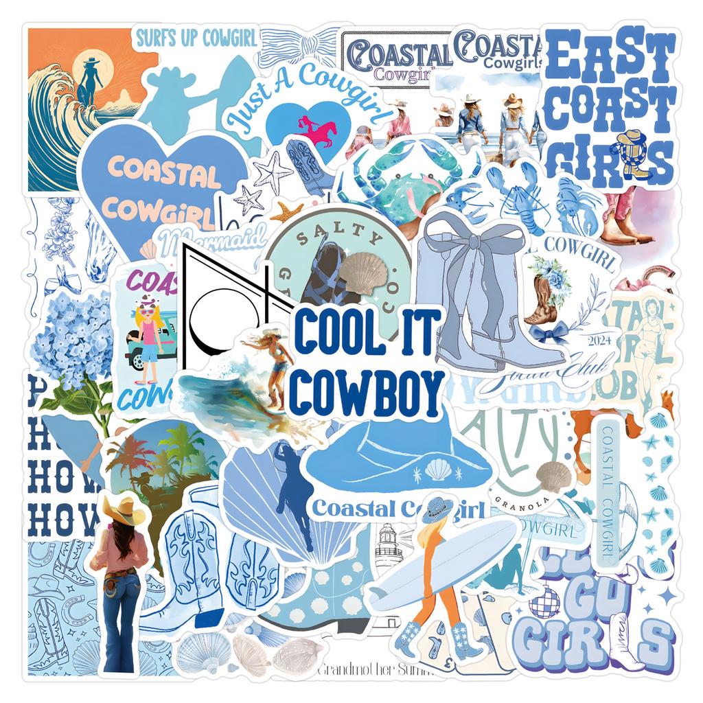 55 New Coastal Cowgirl Graffiti Stickers Decorative Skateboard Mobile Phone Stickers