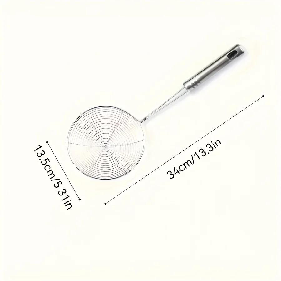 1Pc Stainless Steel Spider Strainer for Cooking Frying Multifunctional Skimmer Spoon with Handle for Kitchen Frying Food Noodle