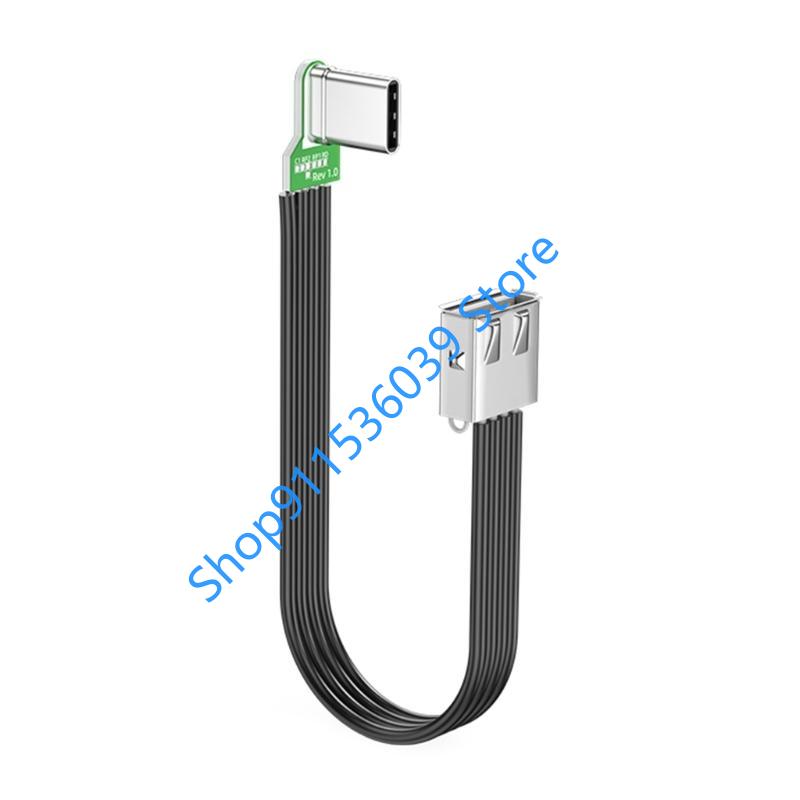 

USB C to USB A Adapter OTG Cable 90 degree Type C Male to USB 2.0 Female Cable for MacBook Pro Samsung Xiaomi Laptop Computer 5cm