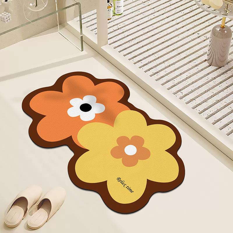 Bathroom Toilet Floor Mat Toilet Door Carpet Diatomium Mud Soft Mat Wash Basin Absorbent Mat Quick Drying Non-slip Foot Mat
