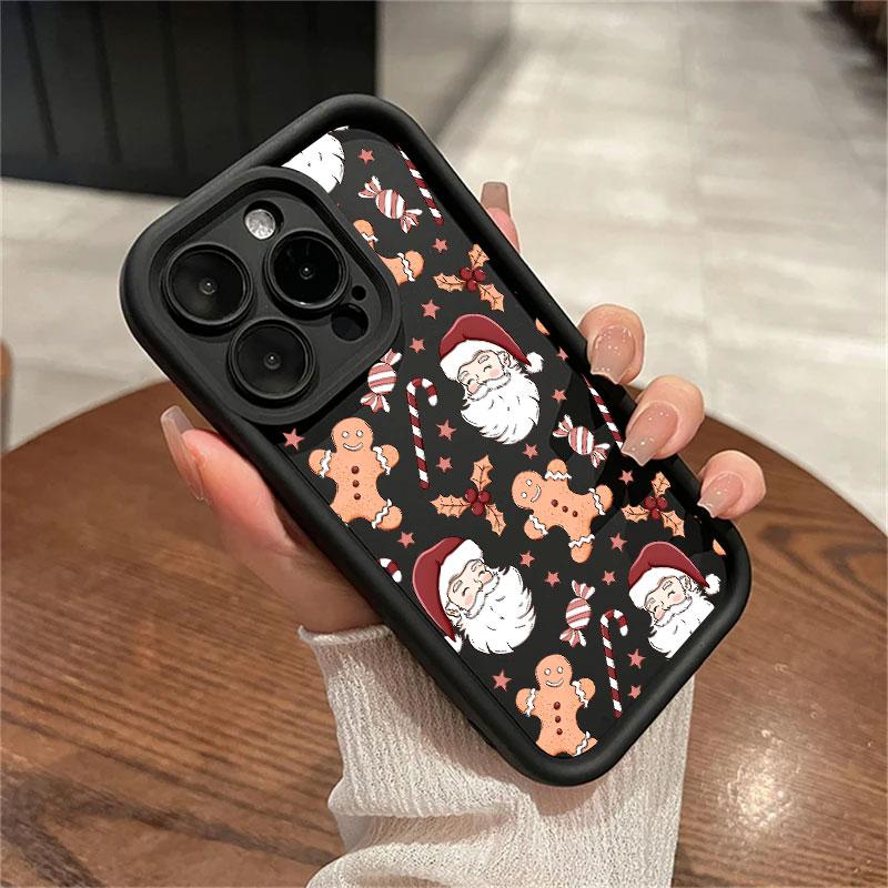 Merry Christmas Drawings Print Coque For Iphone 15 13 17 16 Case For IPhone 17 Air 11 13 12 16 Pro Max 14 Plus Soft Phone Cover