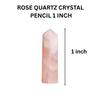 Rose Quartz Crystal Pencil 1 Inch by Dhruvika Naturals for Crystal Healing, Reiki, Vastu, Fengshui Energy Healing Pranic Healing (1 Piece)