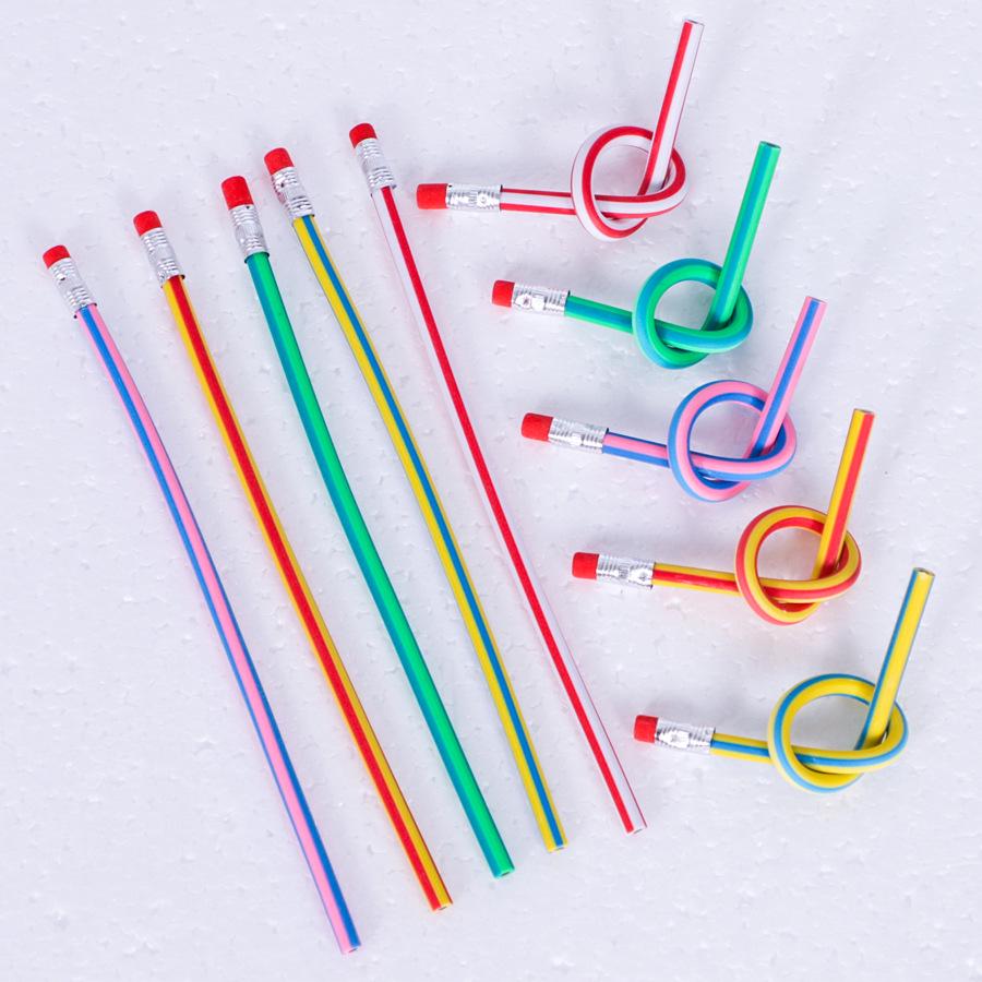 Flexible Colorful Striped Unbreakable Magic Pencil Toy