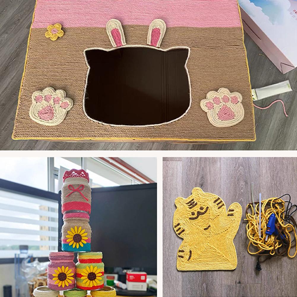 Jutový motouz pro škrabadlo Škrabadlo pro kočky Náhradní lano pro kočku Stromová věž Řemesla Zahradnická houpací síť Domácí dekorace (33 FT)