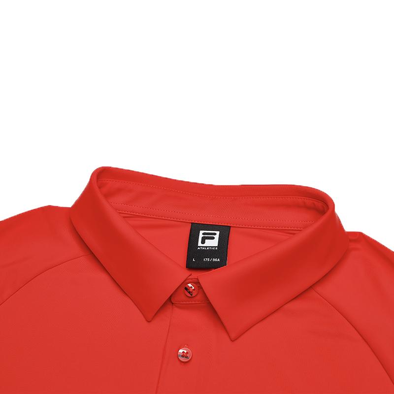 New FILA Polo Shirts Men's National Flag Red Logo Standard Color A11M431206FRD
