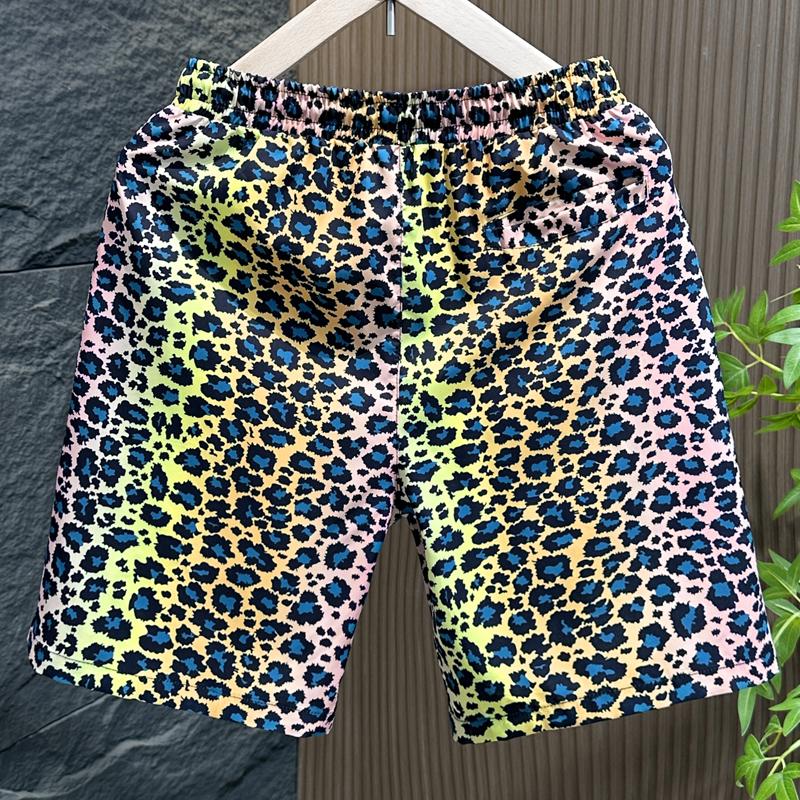 Übergröße M-7XL Sommer Shorts Herren Elastischer Bund Leopardenmuster Lässige Shorts Sommerkleidung