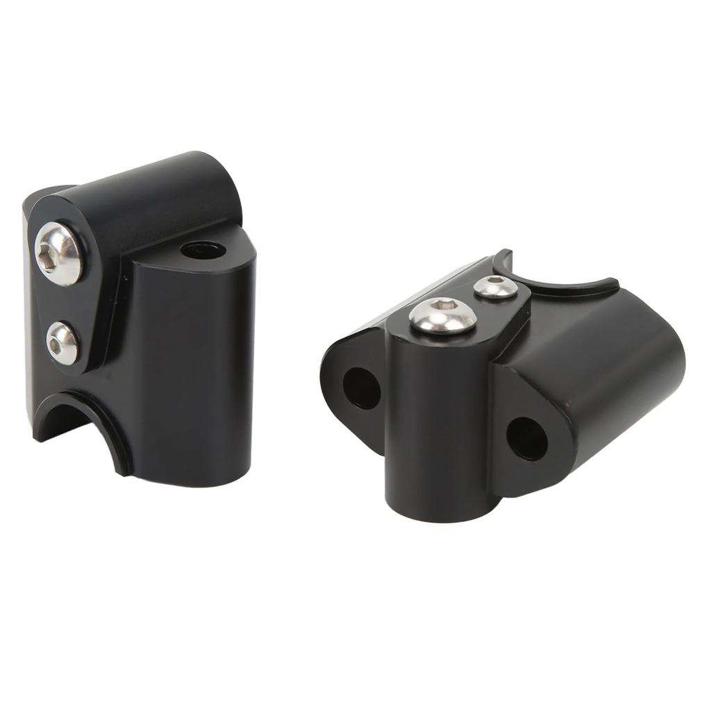 Chrome Handlebar Riser Clamp Chrome CNC Aluminum Alloy for R18 Classic Motorcycle 2020‑2021 Black