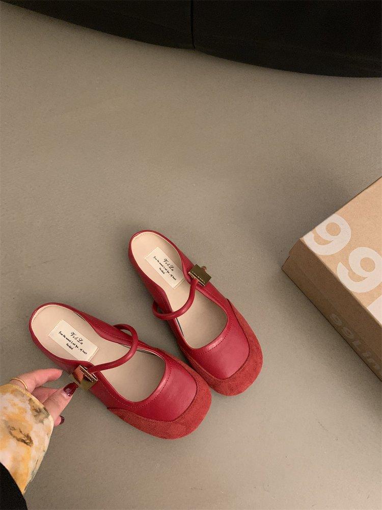 

Серебристые туфли Мэри Джейн Xiaoxiangfeng, новые китайские французские сандалии, женская обувь, весенние и летние туфли на плоской подошве, туфельки-мешки и полутапочки 35