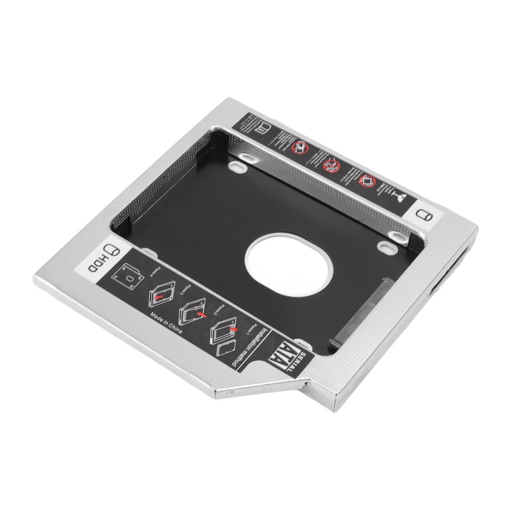 SATA to SATA 2nd HDD SSD Enclosure 2 Channel Protection Hard Drive Caddy Case Tray for 12.7mm CD